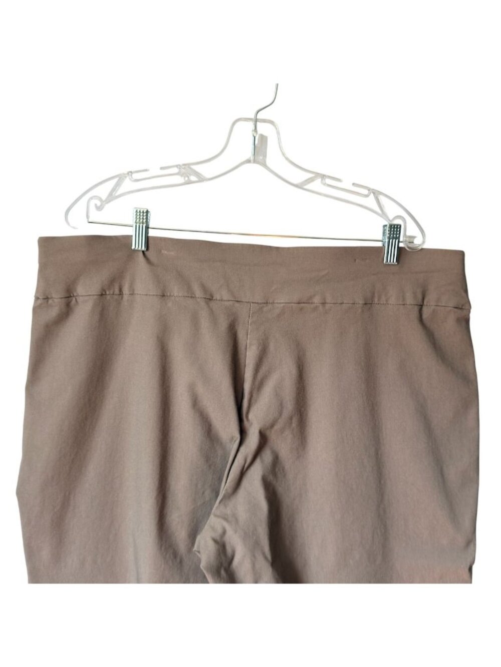 Alfred Dunner Womens Plus-Size 20W Cropped Stretch Pants In Taupe Brown - Picture 8 of 14